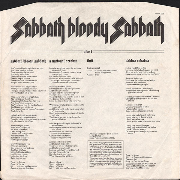 Black Sabbath – Sabbath Bloody Sabbath - 1973 UK Pressing!