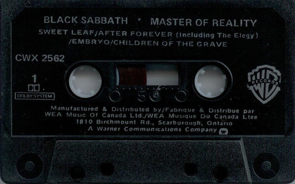 Black Sabbath – Master Of Reality - Cassette