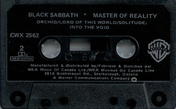 Black Sabbath – Master Of Reality - Cassette