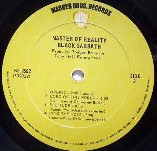 Black Sabbath - Master Of Reality - 1977 Green Label Beauty!