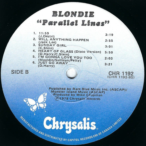 Blondie ‎– Parallel Lines - 1978, No Cover VinylPursuit.com