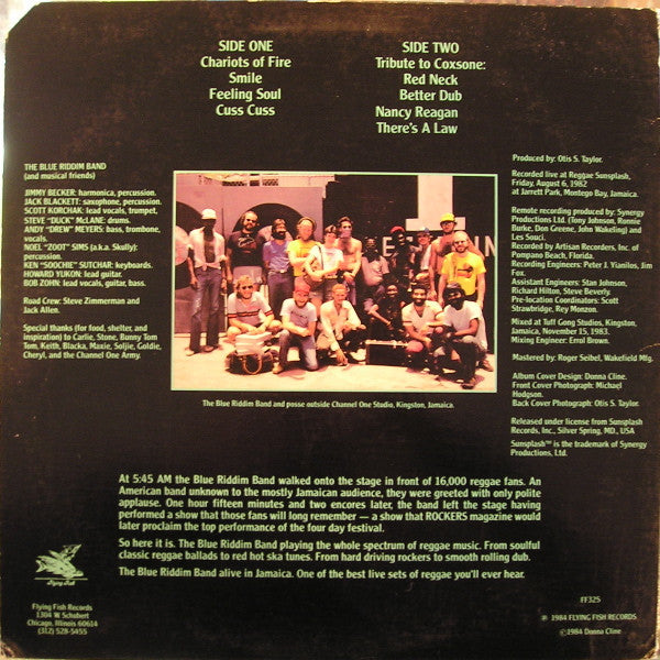Blue Riddim Band ‎– Alive In Jamaica - 1984 Original VinylPursuit.com