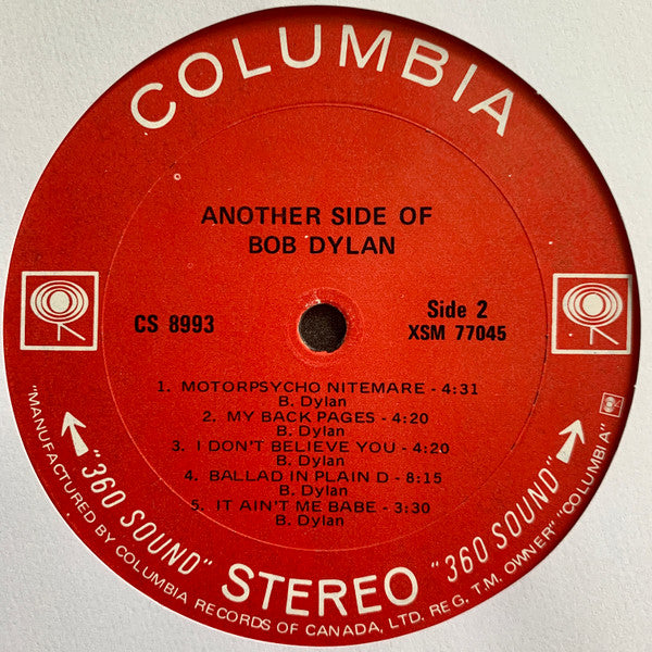 Bob Dylan – Another Side of Bob Dylan - 1964 Pressing, SEALED!