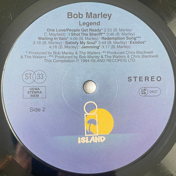 Bob Marley and The Wailers - Legend, The Best Of - 180g