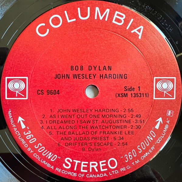 Bob Dylan – John Wesley Harding - 1970 Pressing VinylPursuit.com
