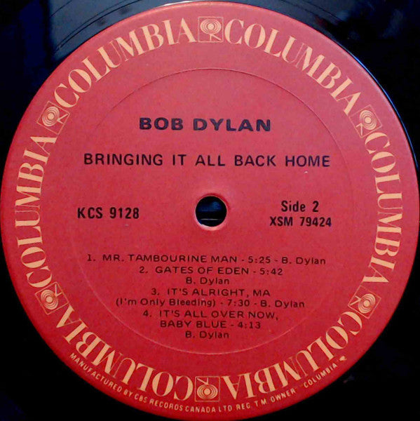Bob Dylan – Bringing It All Back Home - 1972 Near Mint in Shrinkwrap VinylPursuit.com