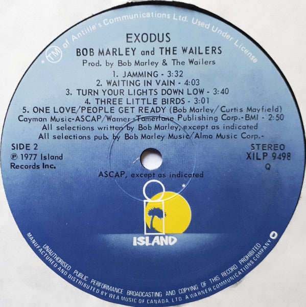 Bob Marley & The Wailers – Exodus - 1981 Rare Pressing VinylPursuit.com