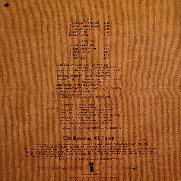 Bob Marley & The Wailers – Rastaman Vibration - Early Pressing! VinylPursuit.com