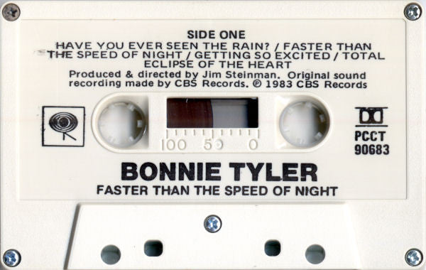 Bonnie Tyler – Faster Than The Speed Of Night –  1983 Cassette VinylPursuit.com