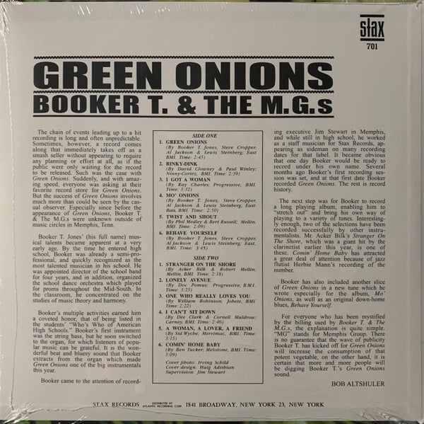 Booker T and The MGs – Green Onions - 60th Anniversary 180g Green Vinyl - Sealed!