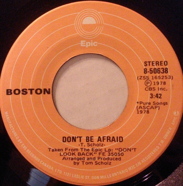 Boston – A Man I'll Never Be -  7" Single - 1978