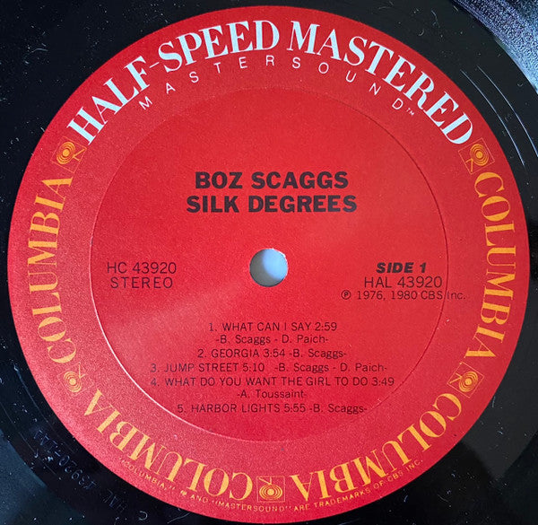 Boz Scaggs – Silk Degrees - 1981 Half-Speed Mastered!