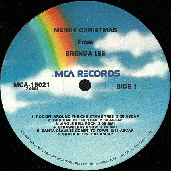 Brenda Lee – Merry Christmas From Brenda Lee - 1980 US Pressing VinylPursuit.com