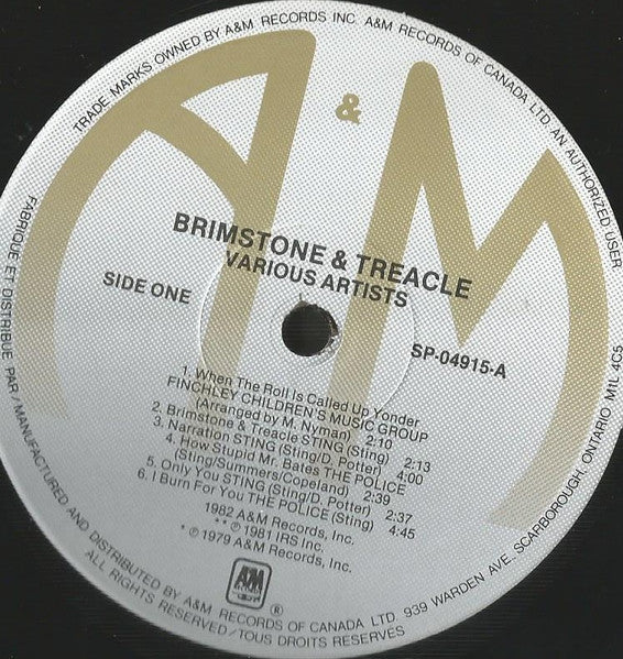 Brimstone and Treacle - Original Soundtrack Album - 1982