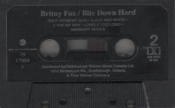 Britny Fox – Bite Down Hard - 1991 Original Cassette VinylPursuit.com