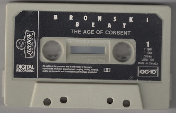 Bronski Beat – The Age Of Consent - 1984 Cassette, Beige Case VinylPursuit.com
