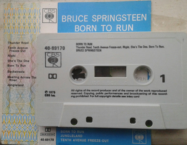 Bruce Springsteen – Born To Run - UK Cassette VinylPursuit.com