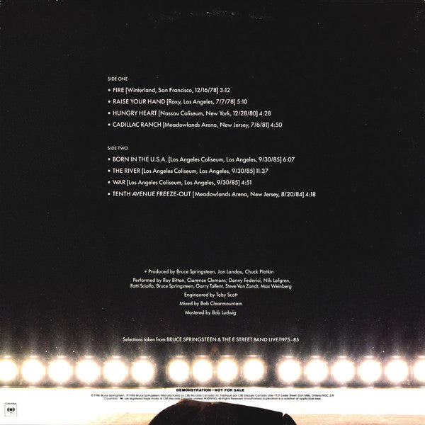Bruce Springsteen &amp; The E Street Band – Live/1975-85 - 1986 Original Promo, Rare!
