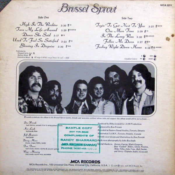 Brussel Sprout – Brussel Sprout - 1976 Original, Bargain! VinylPursuit.com