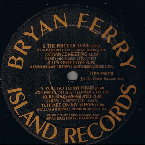 Bryan Ferry – Let's Stick Together - 1976 UK Orginal