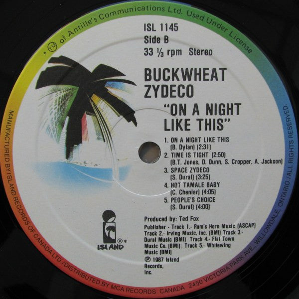 Buckwheat Zydeco – On A Night Like This - 1987
