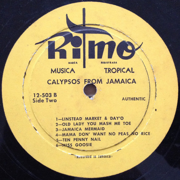 Calypsos From Jamaica  - Early US Pressing VinylPursuit.com