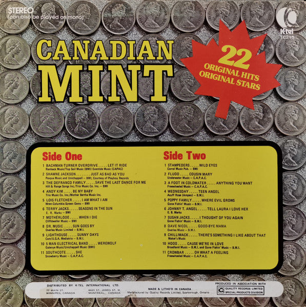 Various – Canadian Mint - 1973 Compilation - Bargain Bin!