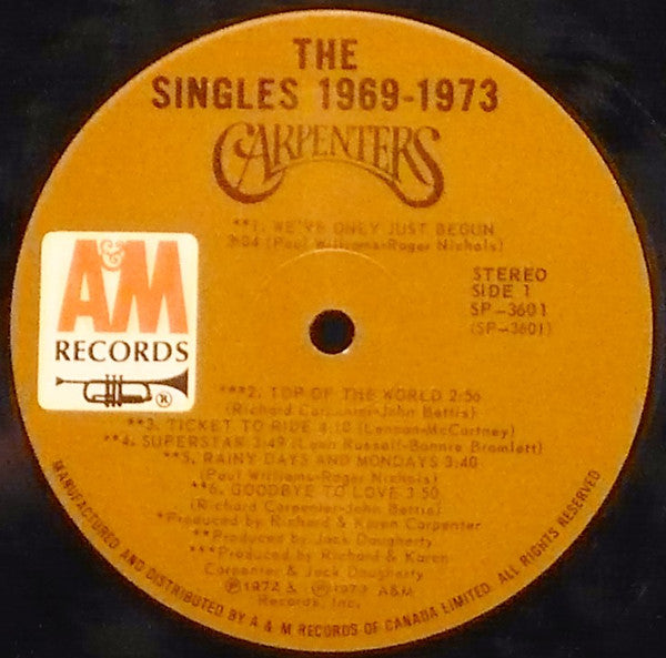 Carpenters – The Singles 1969-1973 with Booklet!