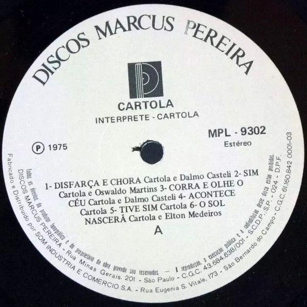 Cartola – Cartola - 1977 Original Brazilian Release, Rare!
