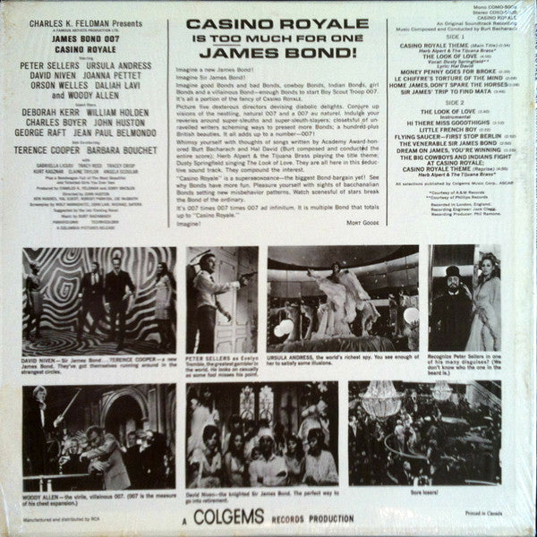 Casino Royale Soundtrack - Burt Bacharach - 1967 MONO Pressing!