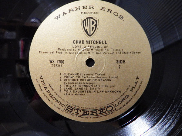 Chad Mitchell – Love, A Feeling Of - 1967 Original VinylPursuit.com