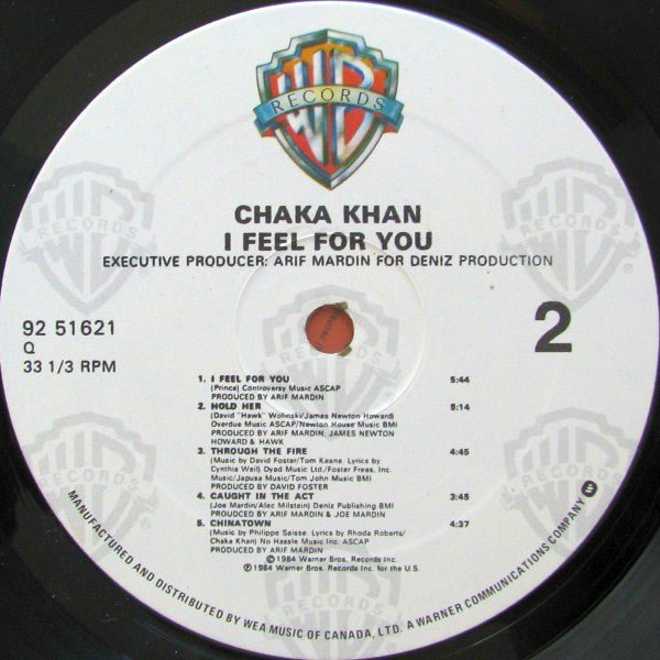 Chaka Khan – I Feel For You - 1984 Original - Vinyl Pursuit Inc