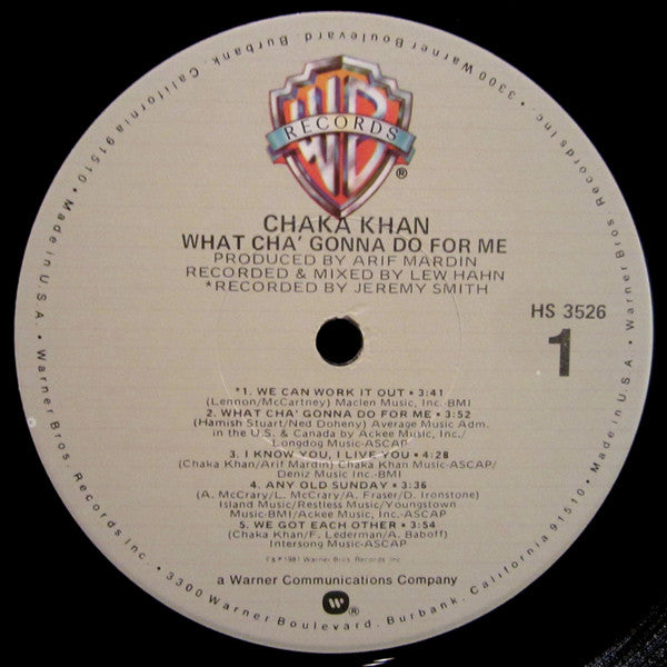 Chaka Khan – What Cha Gonna Do For Me - 1981