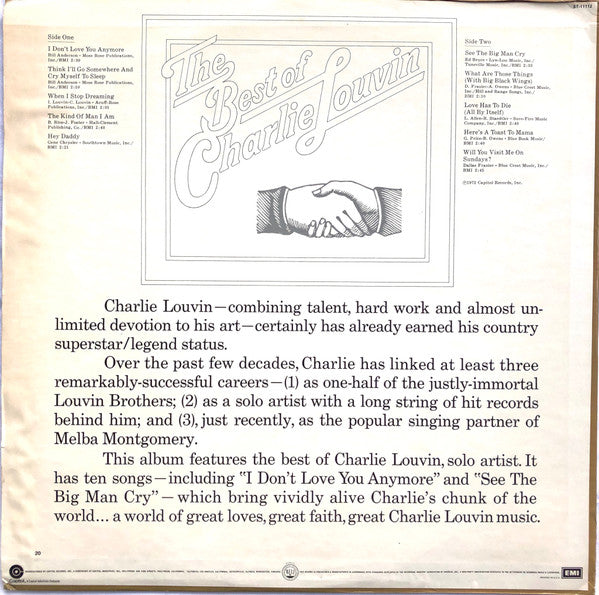 Charlie Louvin ‎– The Best Of Charlie Louvin - 1972 US Pressing SEALED!