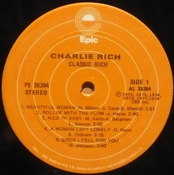 Charlie Rich – Classic Rich – 1978, Sealed! VinylPursuit.com