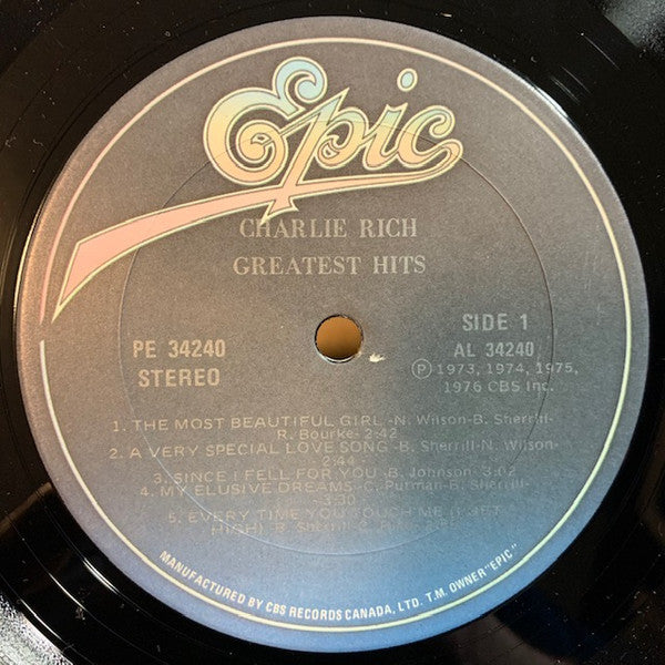 Charlie Rich – Greatest Hits - Bargain Bin! VinylPursuit.com
