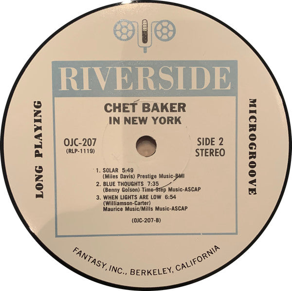 Chet Baker – In New York! US Pressing