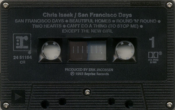 Chris Isaak – San Francisco Days –  1993 Cassette VinylPursuit.com