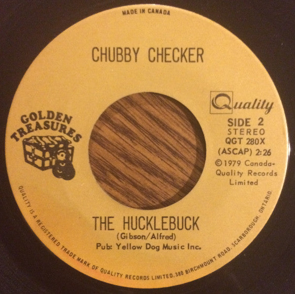 Chubby Checker – The Twist / The Hucklebuck -  7" Single - 1979