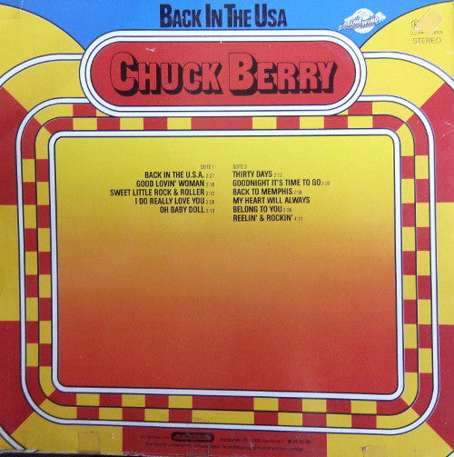 Chuck Berry – Back In The USA - Early German Pressing VinylPursuit.com