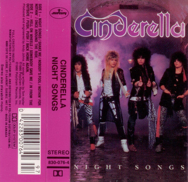 Cinderella – Night Songs - 1986 Cassette VinylPursuit.com