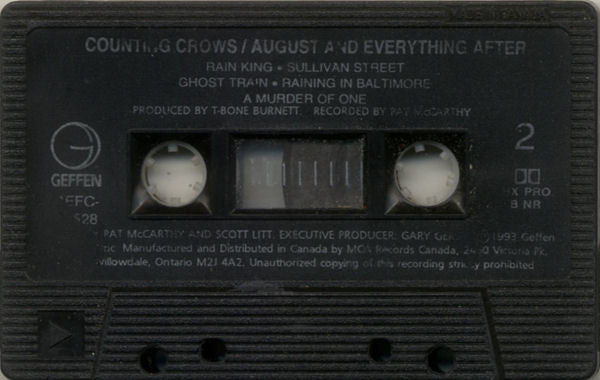 Counting Crows – August And Everything After –  1991 Cassette VinylPursuit.com