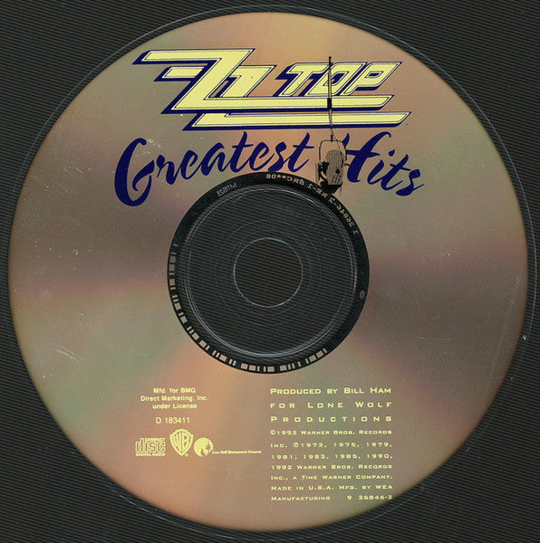 ZZ Top – Greatest Hits - 1992 CD Vinyl Pursuit Inc