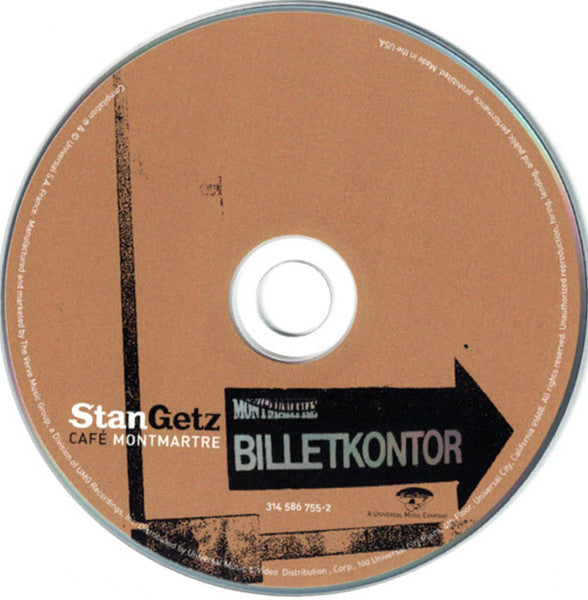 Stan Getz – Café Montmartre - 2002 US CD Vinyl Pursuit Inc