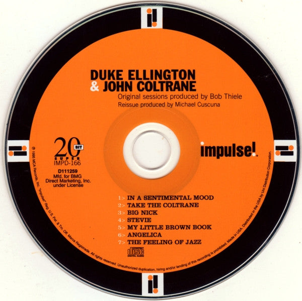 Duke Ellington & John Coltrane – Duke Ellington & John Coltrane - 1995 US CD Vinyl Pursuit Inc