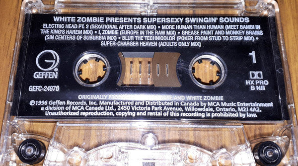 White Zombie – Supersexy Swingin' Sounds - 1996 Cassette VinylPursuit.com