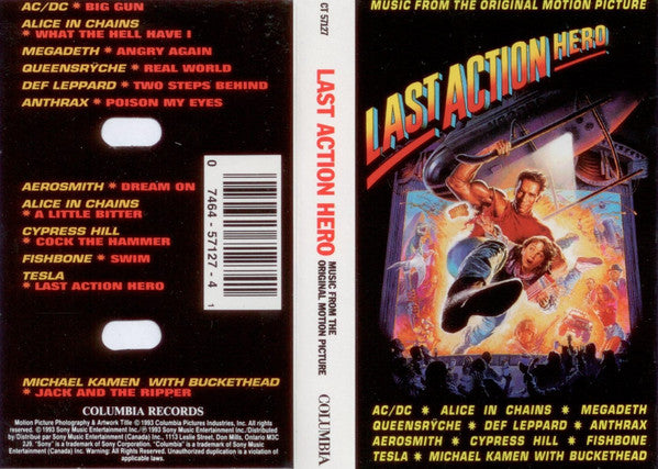 Various – Last Action Hero (Music From The Original Motion Picture) - 1993 Cassette VinylPursuit.com