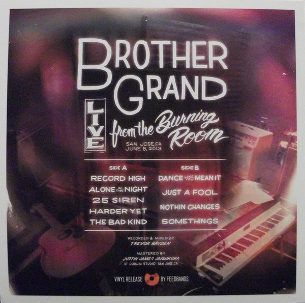 Brother Grand – Live From The Burning Room - Limited Edition, Numbered, Purple Haze VinylPursuit.com