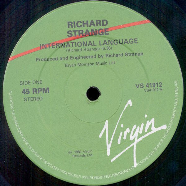 richard-strange-international-language - Vinyl Pursuit – Vinyl Pursuit Inc