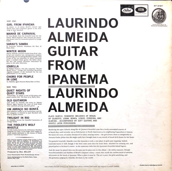 Laurindo Almeida – Guitar From Ipanema - 1964 Vinyl Pursuit Inc